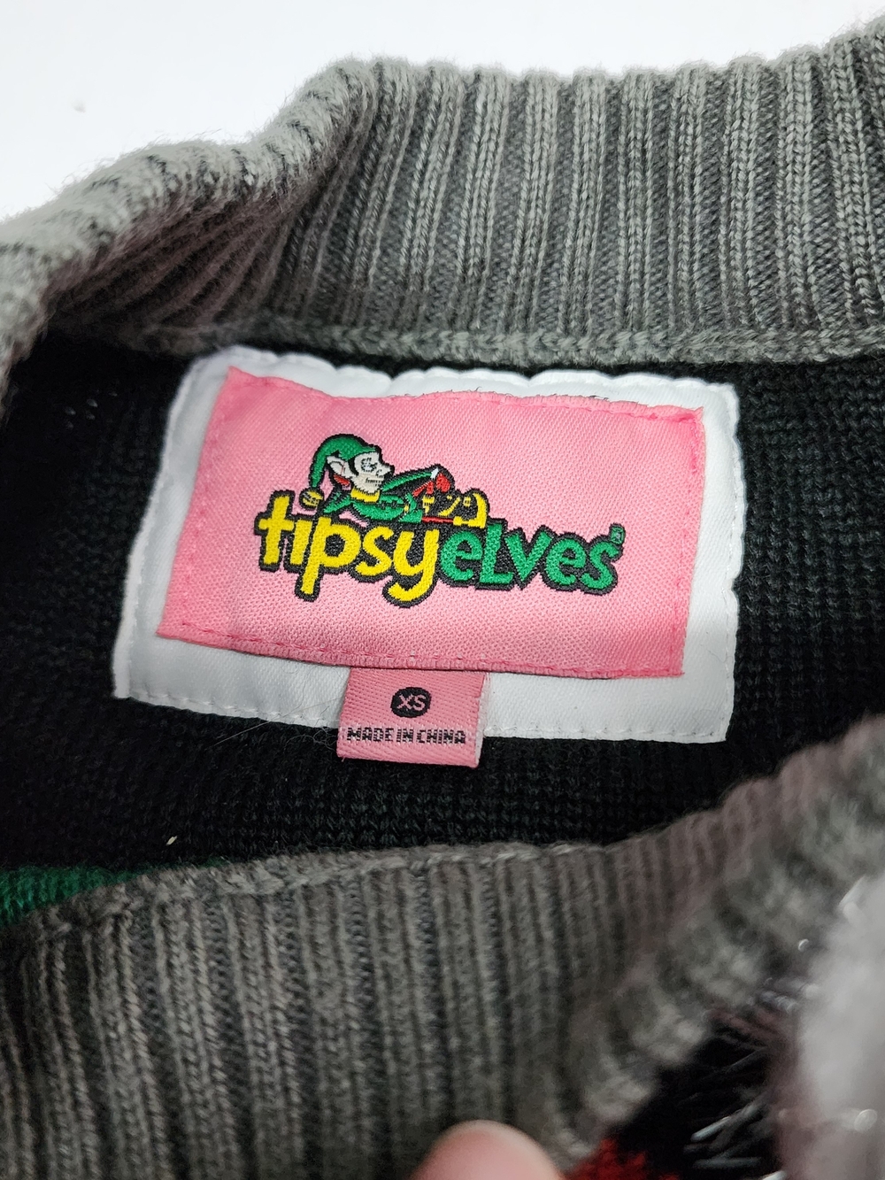 Tipsy Elves Ugly Christmas Sweater Unisex Size XS Cats Pompoms Bows - Picture 4 of 8